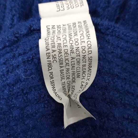 DEX ROYAL BLUE TWIST DEEP V NECK LONG SLEEVE SWEATER WOMEN SIZE L - Picture 7 of 8